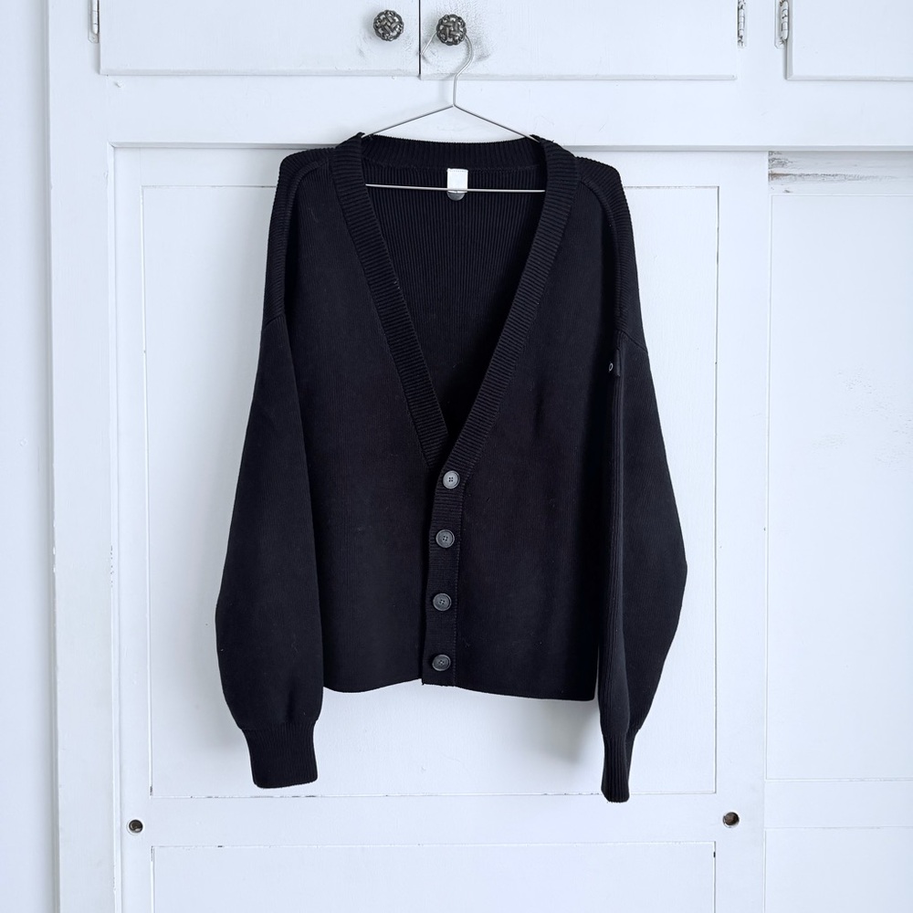 ALO Yoga Black Cardigan Sweater
